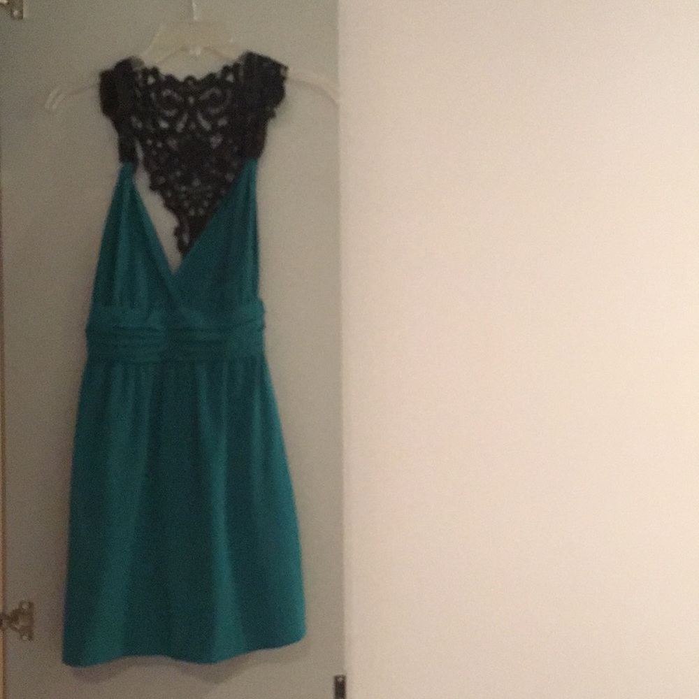 Lulus low back teal dress